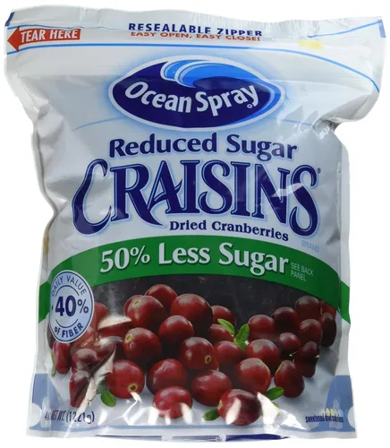 Vista 8 de Ocean Spray® Craisins®, arándanos secos con 50% menos azúcar, fruta deshidratada, bolsa de 5 onzas