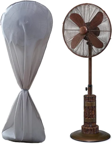 Vista 8 de J&C Cubierta de ventilador 420D impermeable para ventiladores de piso, cubiertas de ventilador de pedestal, a prueba de polvo, protección completa