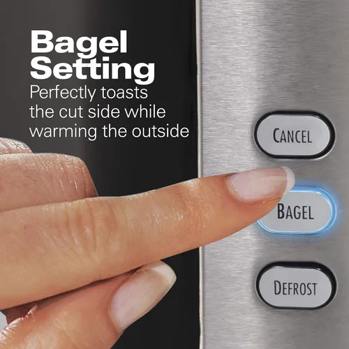 Vista 7 de Hamilton Beach Abrelatas eléctrico + paquete de tostadora con apagado automático y función de bagel