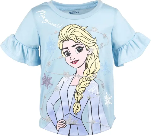 Vista 3 de Disney Princess Frozen Moana La Sirenita Conjunto de Camiseta y Leggings con Diseño Floral para Niñas Pequeñas y Grandes Tallas de Bebé a Niña