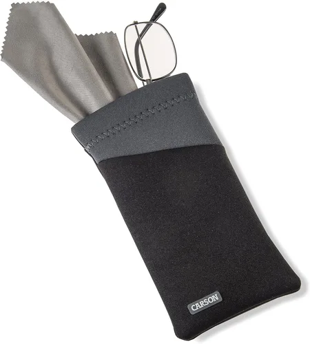 Vista 3 de Carson EC-10BKGY, bolsa para gafas y gafas de sol, color gris (EC-10BKGY)