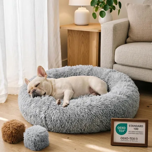 Vista 10 de Camas ortopédicas de espuma viscoelástica para perros de gran tamaño, 36 Camello