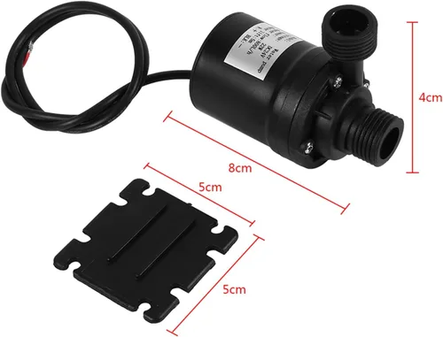 Vista 3 de Sumergible DC 24V Bomba de circulación de agua caliente Energía Solar Motor sin escobillas Acuario Sumergible 800L Bombas de agua de energía