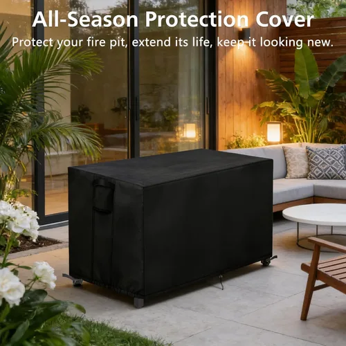 Vista 8 de TheElves Rectangle Fire Pit Cover 32x22x15 inch for Rectangle Fire Table