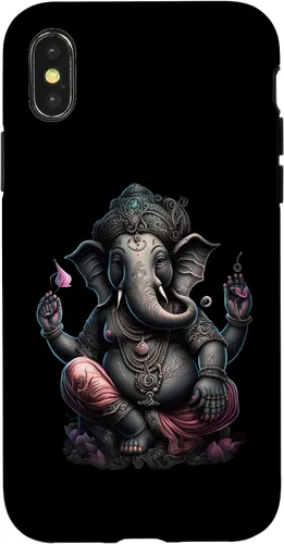 Vista 5 de iPhone 16 Dios hindú Ganesha Lotus Pose Yoga y Meditación Caso