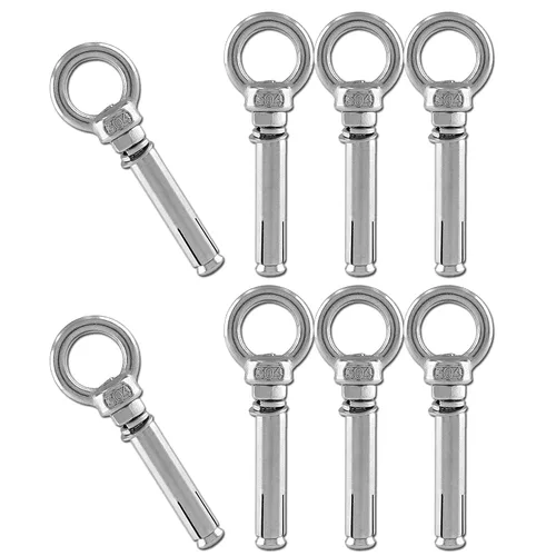 Vista 9 de Perno de ojo de acero inoxidable para pared, hormigón, ladrillo de anclaje, pernos de expansión de anillo, tornillo de ojo de anclaje resistente 4
