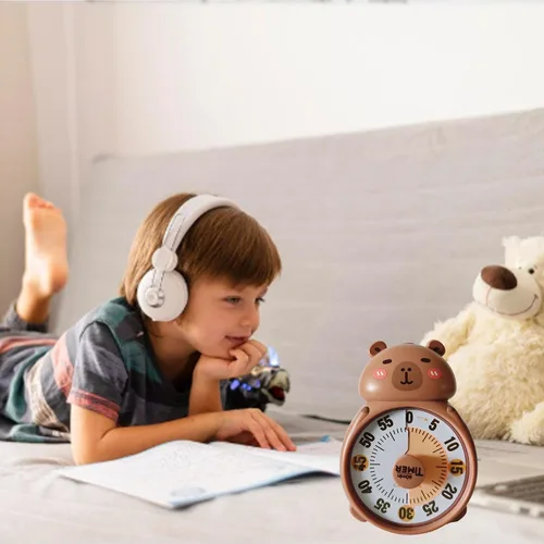 Vista 8 de Cute Visual Timer for Kids, Kids 60 Minute Countdown Timer for Teaching, Silent Time Management Tools for Home Classroom Office Kitchen, Desk Timer