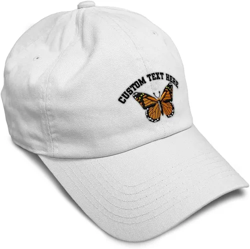 Vista 31 de Gorra de béisbol suave con diseño de mariposa monarca, con insectos, bordado de mariposa, de algodón, para hombres y mujeres