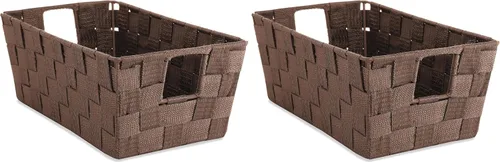Vista 10 de Whitmor 6581-2712-BLK Bolsa pequeña con correa tejida para estante, negra