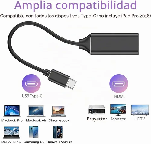 Vista 6 de RayCue Adaptador USB C a HDMI 4K, adaptador USB tipo C a HDMI [compatible con Thunderbolt 3/4] con iPhone 15 Pro/Max, MacBook Pro/Air 2023, iPad 1