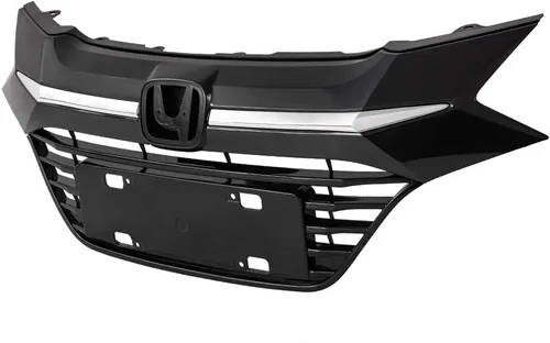 Vista 11 de Parrilla delantera superior e inferior cromada compatible con Honda CR-V 2007 2008 2009 Rejilla superior e inferior cromada
