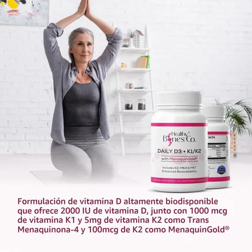 Vista 7 de Premium D3 K2 – Vitamina D3 K2 de espectro completo, 2000 UI D3 + MK7 + MK4 + K1, suplementos diarios D3 K2 y K1 – Vitamina D apoya la absorción
