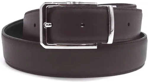 Vista 6 de Cinturón reversible para hombre, cinturón de cuero negro y marrón para pantalones de vestir