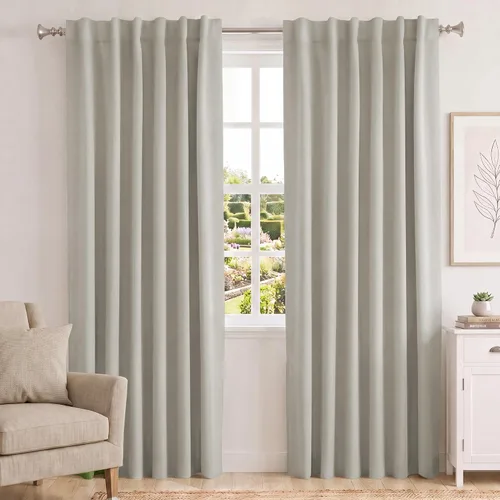 Vista 101 de Turquoize Cortinas Opacas con Aislamiento Térmico Paneles de Tratamiento de Ventanas con Bolsillo para Barra Paneles de Ventana para Ventanas