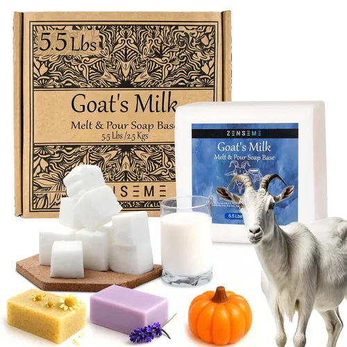 Vista 11 de Base de jabón de leche de cabra de 10 LBS Kit de suministros para derretir y verter para hacer jabón - Sin SLS/SLES y PEG Ingredientes orgánicos