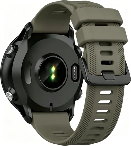 Vista 2 de Correa para reloj Garmin Forerunner 955 – Correa de repuesto de silicona suave para reloj inteligente 955 compatible con mujeres y hombres