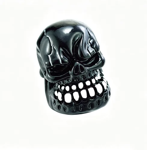 Vista 4 de Lunsom Tapas de vástago de válvula de neumático de calavera para válvulas de aire de automóvil, ruedas de presión, accesorios para llantas de Verde