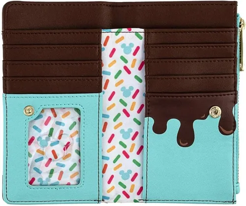 Vista 4 de Loungefly X Disney Mickey and Minnie Mouse Sweet Treats - Cartera con solapa Rosado Cartera plegable