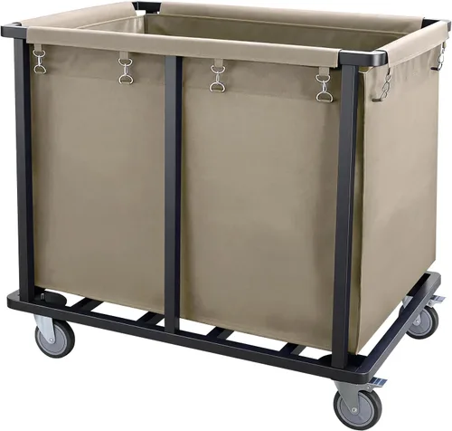 Vista 8 de Commercial Laundry Cart with Wheels,400L Industrial Laundry Cart
