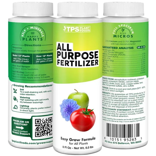 Vista 5 de Fertilizante multiusos, alimento líquido completo para plantas, 8 oz (8.5 fl oz)