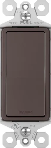 Vista 22 de Legrand Radiant TM874DBCC6 Interruptor de pared basculante de 15 amperios, interruptores de luz decorativa de 4 vías, bronce oscuro (1 unidad)