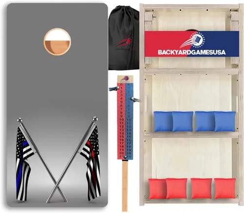 Vista 25 de CornholeGamesUSA Pro - Juego de tablas de Cornhole Fabricado en Estados Unidos Abedul báltico 3/4 Sin rebote Patas triples gruesas Dos 1