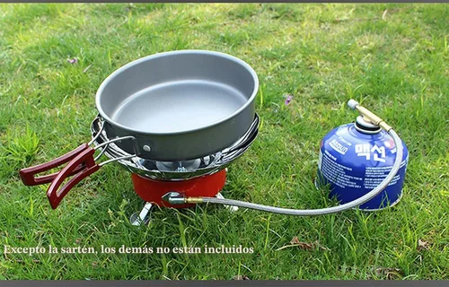 Vista 5 de Sartén mediana antiadherente de aleación de aluminio con mango plegable para acampar al aire libre picnic senderismo
