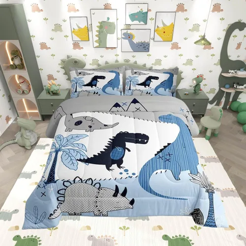 Vista 27 de Lindo Juego de Edredón de Elefante Juego de Ropa de Cama de Animales de Dibujos Animados para Niños Niñas Mujeres Adultos Edredón de Hojas