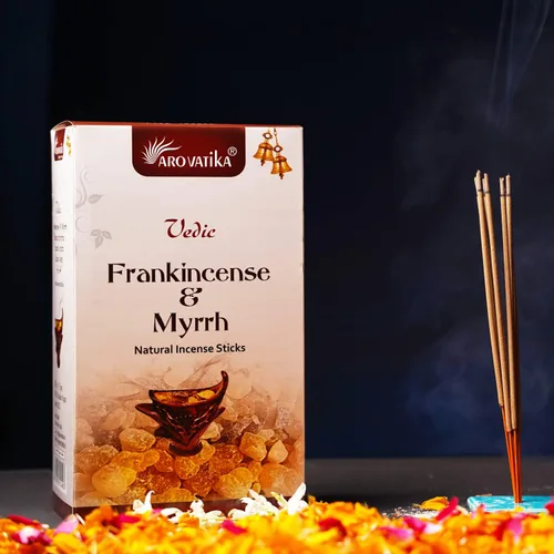 Vista 2 de ARO VATIKA Vedic Natural Masala 144 varillas de incienso en paquete de 12 Enrolladas a mano en la India Lo mejor para oración, meditación