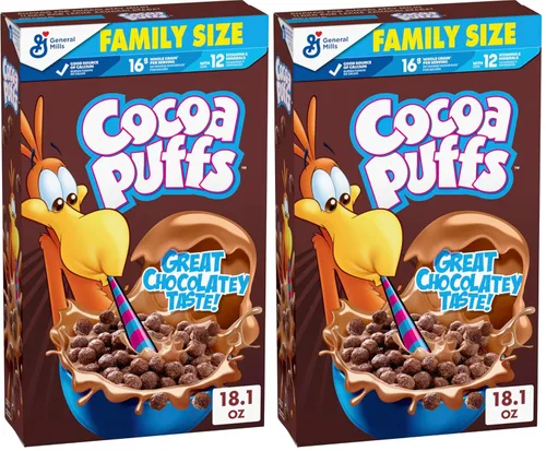 Vista 10 de Cocoa Puffs, cereales para el desayuno con sabor a chocolate, fabricados con grano entero, 10.4 oz