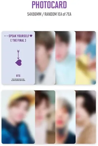 Vista 6 de BTS 2 Gift WORLD TOUR LOVE YOURSELF SPEAK YOURSELF THE FINAL Birdo KPOP Premium Mask+Extra Photocard