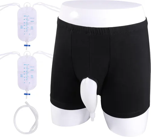 Vista 11 de Bolsa de orina portátil para incontinencia para hombres, bolsa portátil reutilizable para recolección de orina con catéter urinario, bolsa de orina
