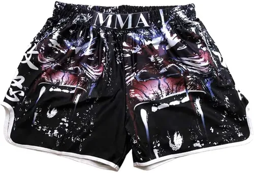 Vista 7 de O2TEE ¡Nuevo! Más de 10 estilos Muay Thai Shorts Combat Fight MMA Boxer Boxing Trunks Negro dragón