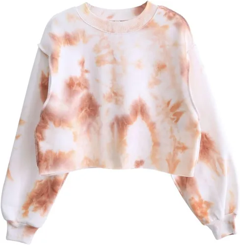 Vista 20 de Amazhiyu Sudadera Corta para Mujer de Manga Larga con Forro Polar Albaricoque