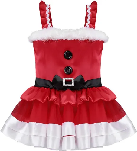 Vista 3 de Agoky Vestido de Navidad para bebés, niñas, con tutú de fiesta