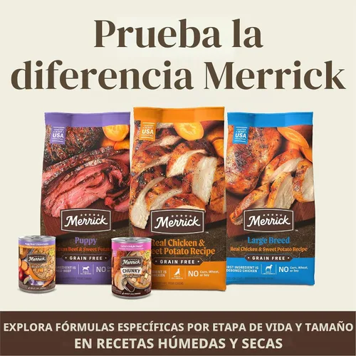 Vista 8 de Merrick Power Bites - Golosinas suaves y masticables para perros, sin gluten ni granos, completamente naturales