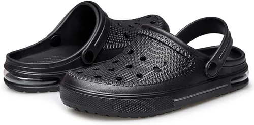 Vista 9 de SILLENORTH Zuecos unisex para jardín, zapatos de agua, zapatos de playa, sandalias con cojín de aire, ligeras, cómodas