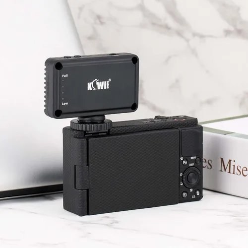 Vista 9 de Kiwifotos Mini luz de video LED para Sony ZV-1F ZV1F ZV-1 II ZV1 ZV-E10 II ZVE10 Canon PowerShot V1 EOS R50 V y más cámaras, accesorios de flash
