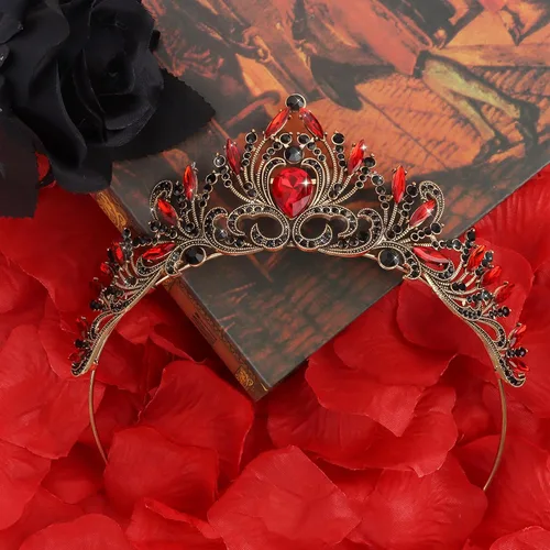 Vista 21 de Coronas para mujer Tiara para niñas Corona de princesa, 1 unidad (paquete de 1), Metal