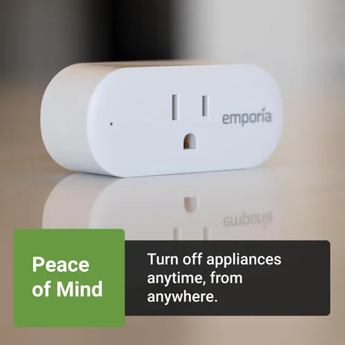 Vista 5 de Emporia - Enchufe inteligente con monitoreo de energía, enchufe inteligente WiFi funciona con Alexa y Google Home - Enchufe WiFi de 15A