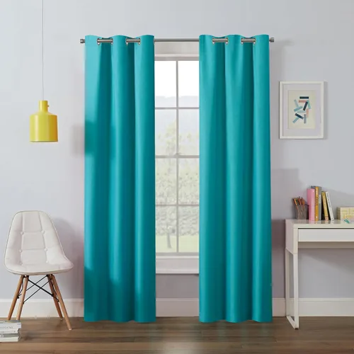 Vista 20 de ECLIPSE Kendall - Cortina térmica opaca moderna con bolsillo para cortinero, para dormitorio o sala de estar (1 panel), 42 x 54 pulgadas, alcachofa
