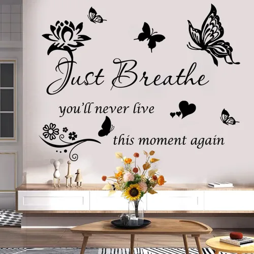 Vista 3 de Pegatina de pared con citas positivas inspiradoras, arte inspirador para mujeres y niñas, dormitorio, sala de estar, regalos de aliento
