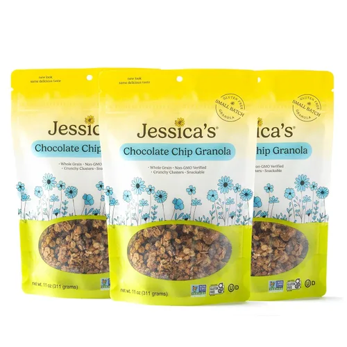 Vista 7 de Jessica's Butterscotch Chip Granola - Hecho a mano, sin gluten, grano entero, 11 onzas (paquete de 3)