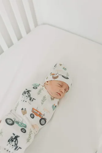 Vista 9 de Copper Pearl Baby Beanie Hat Top Knot