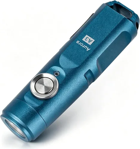 Vista 7 de RovyVon Linterna de llavero A3 Gen 4, súper brillante, 650 lúmenes, linterna recargable USB C EDC resistente al agua, ligera, ideal para transporte