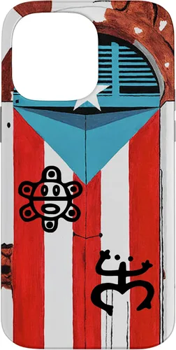 Vista 21 de Funda con diseño de bandera de Puerto Rico Coqui Sun Taíno, Boricua Pride Cover Case para iPhone 17