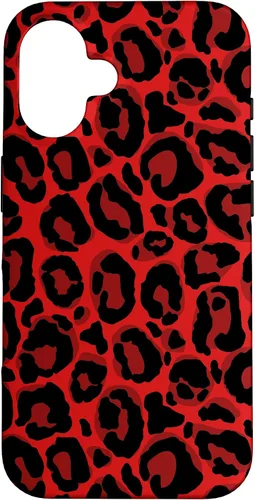 Vista 32 de Red Leopard Phone Case Cheetah Skin Pattern Women Case for iPhone 17