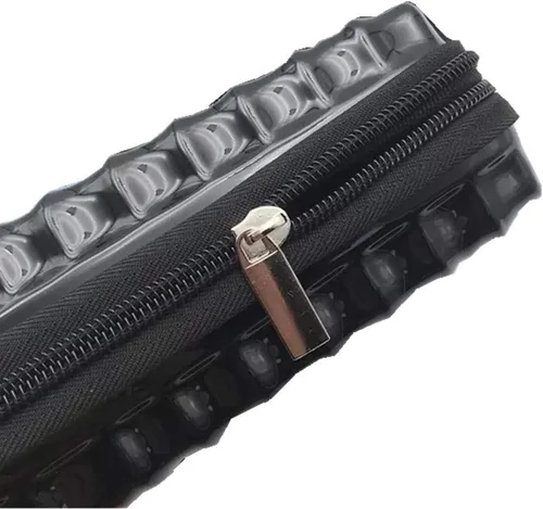 Vista 2 de Neceser de maquillaje con cremallera rígida y duradero, resistente a los golpes, para mujer, estuche Cosmático, impermeable, almacenamiento al aire