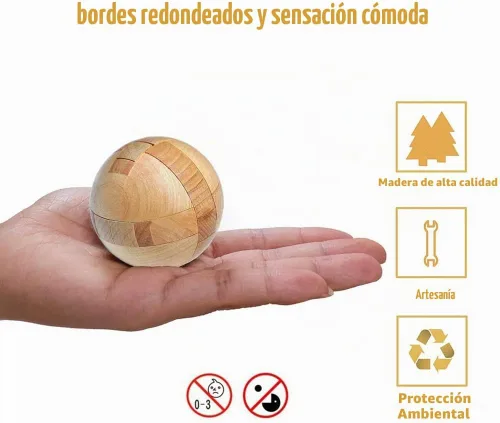 Vista 5 de Rompecabezas de rompecabezas de 20 piezas, juego de enclavamiento, prueba de coeficiente intelectual, juguete de madera, desbloqueo 3D, rompecabezas