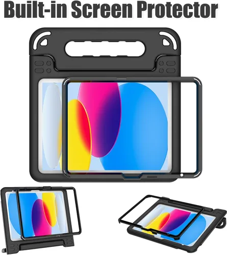 Vista 9 de AVAWO - Funda infantil para iPad de 10.9 pulgadas con protector de pantalla integrado, duradera, a prueba de golpes, ligera, con mango protector